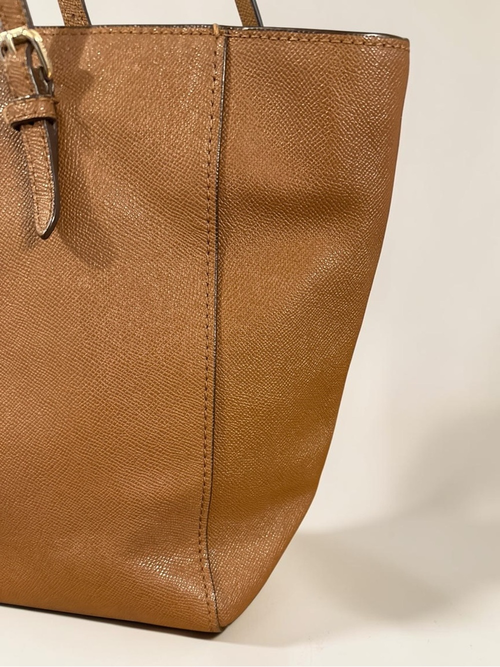 COACH Turnlock Crossgrain Leather Tote Bag Brown Carryall Dust Bag 57443 - Picture 10 of 17